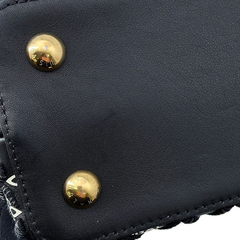 Louis Vuitton Handbag Calf Leather Capucines MM Noir Black