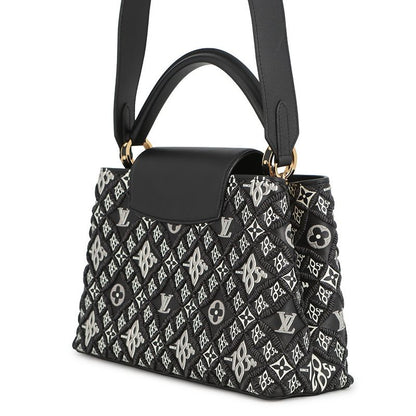Louis Vuitton Handbag Calf Leather Capucines MM Noir Black