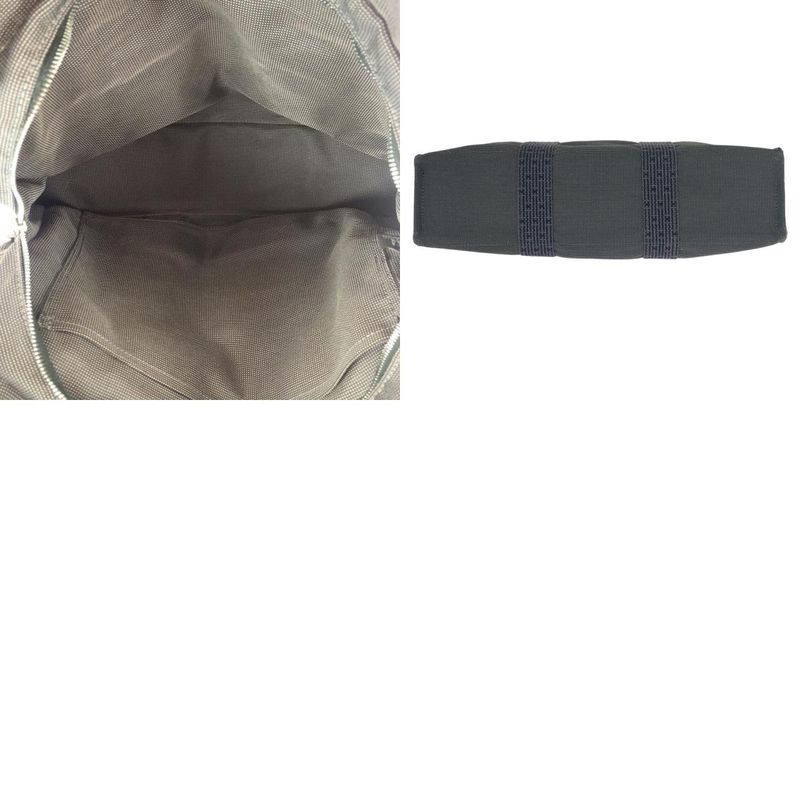 Hermes Her Line MM Gray Silver Canvas Tote