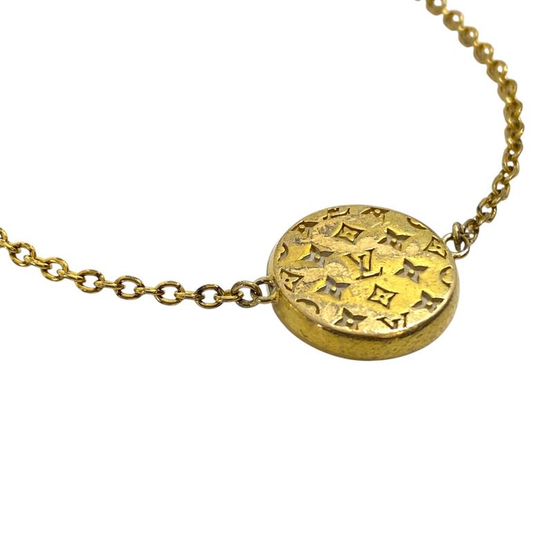 Louis Vuitton Bracelet L to Monogram Gold Silver