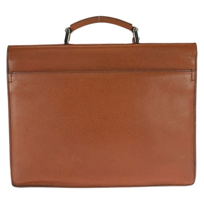 Prada Brown Silver Leather Business
