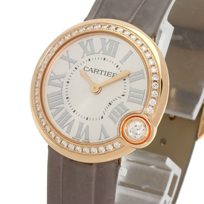 Cartier Ballon Blanc de Bezel Diamond Watch 18K Pink Gold