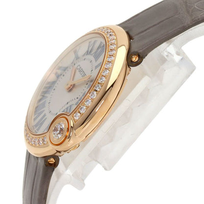 Cartier Ballon Blanc de Bezel Diamond Watch 18K Pink Gold