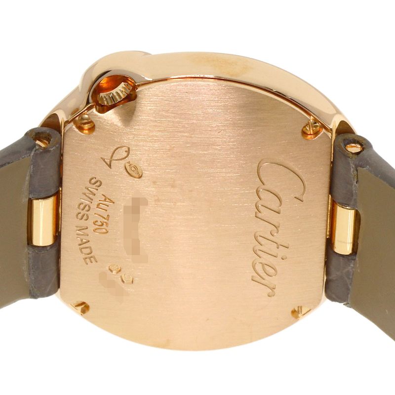 Cartier Ballon Blanc de Bezel Diamond Watch 18K Pink Gold