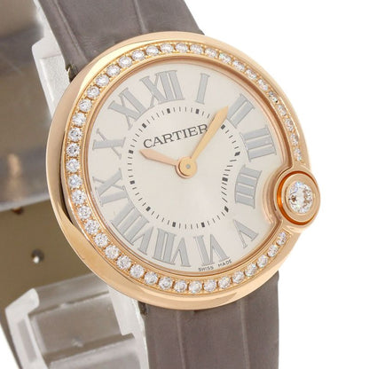 Cartier Ballon Blanc de Bezel Diamond Watch 18K Pink Gold