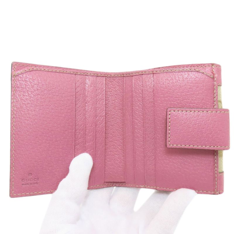 Gucci GG Bifold Wallet Canvas Leather