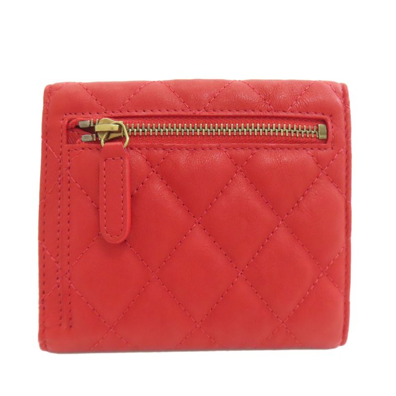 Chanel 2.55 Quilted Compact Wallet Gold Bifold