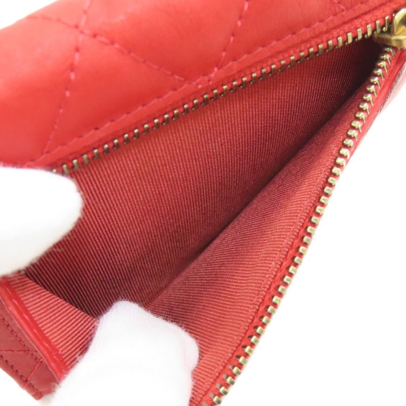 Chanel 2.55 Quilted Compact Wallet Gold Bifold