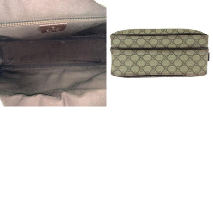 Gucci GG Plus Beige Dark Brown Silver Supreme Canvas Leather