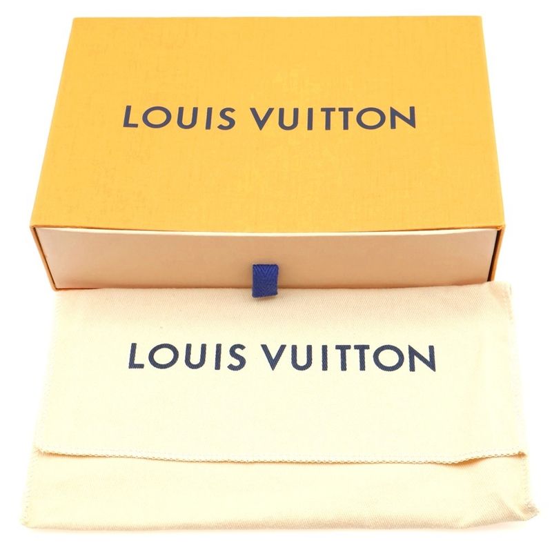Louis Vuitton Monogram Portefeuille Floral Wallet Card Case Brown Pink