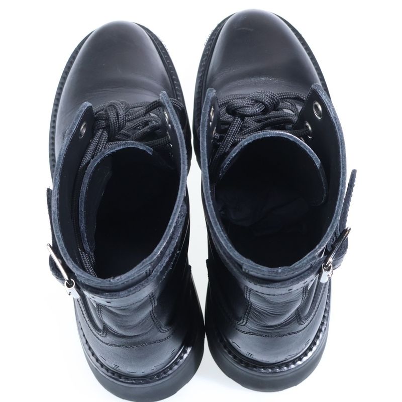 Celine Bulky Lace Up Boots Black