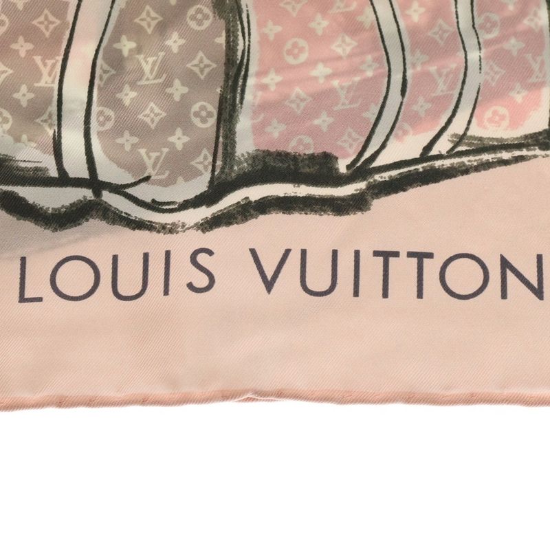 Louis Vuitton Carre Trunk Scarf Pink Silk