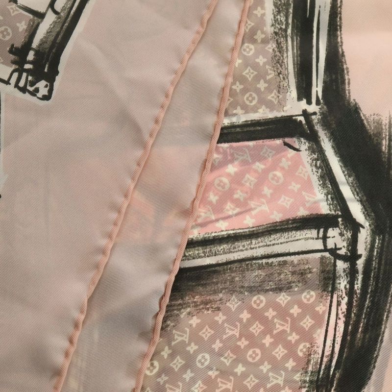 Louis Vuitton Carre Trunk Scarf Pink Silk