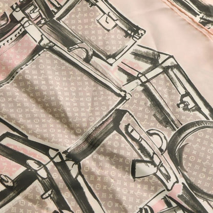 Louis Vuitton Carre Trunk Scarf Pink Silk