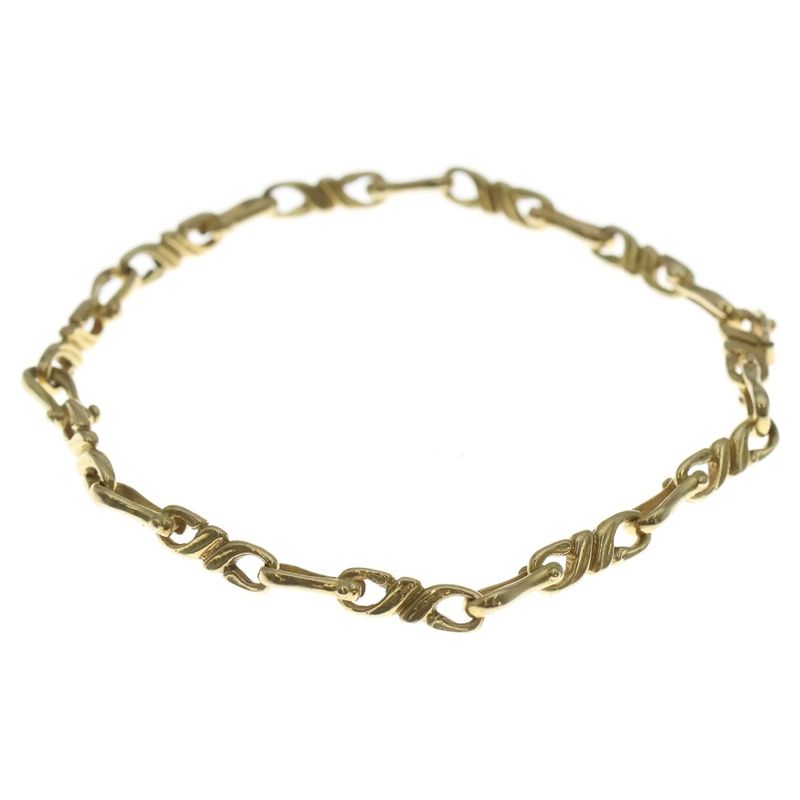 Hermes Vintage Twist Chain Bracelet 18K Gold