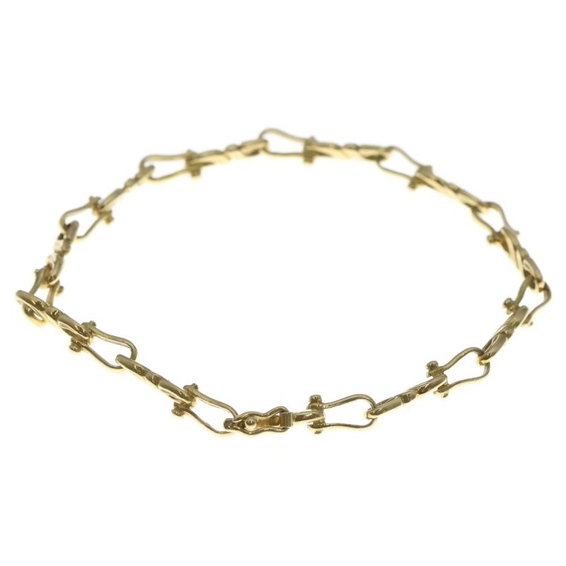 Hermes Vintage Twist Chain Bracelet 18K Gold