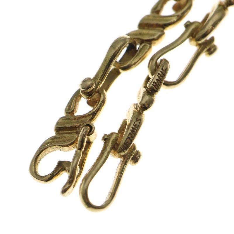 Hermes Vintage Twist Chain Bracelet 18K Gold