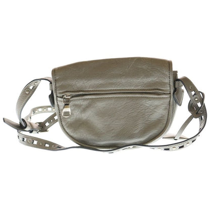 Loewe Heritage Shoulder Bag Metallic Silver Leather