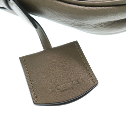 Loewe Heritage Shoulder Bag Metallic Silver Leather