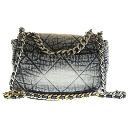 Chanel 19 Flap Shoulder Bag Gray Denim