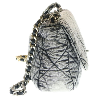 Chanel 19 Flap Shoulder Bag Gray Denim
