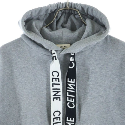 Celine Loose Sweatshirt in Cotton Fleece Drawstring Hoodie Pullover