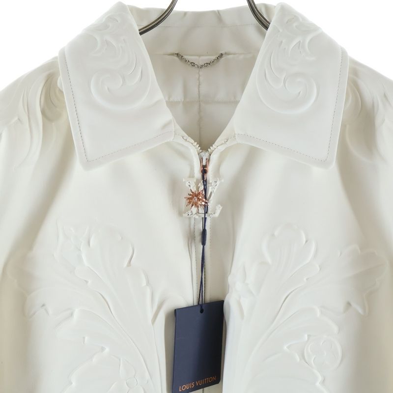 Louis Vuitton Ornament Leather Zip Up Jacket
