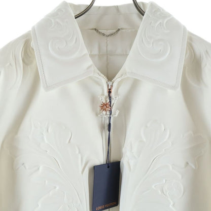 Louis Vuitton Ornament Leather Zip Up Jacket