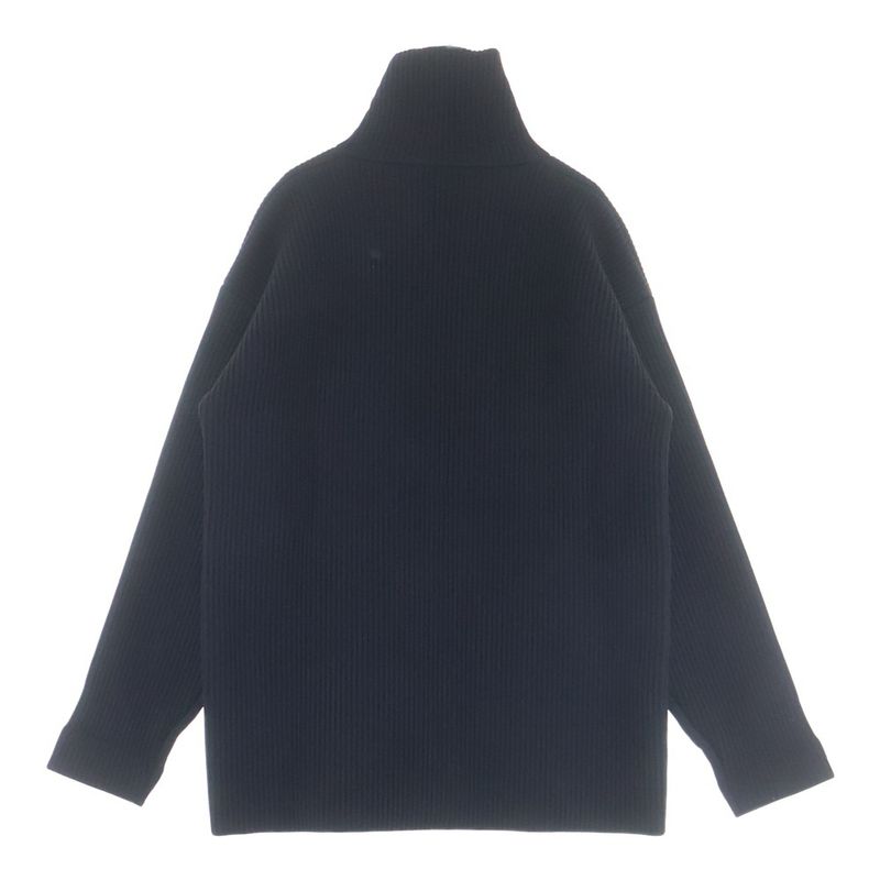 Balenciaga High Neck Long Sleeve Sweater Black