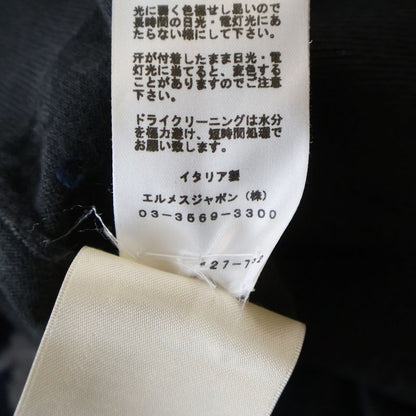 Hermes Miyanobu Harness Crew Neck Short Sleeve Knit Cashmere Navy