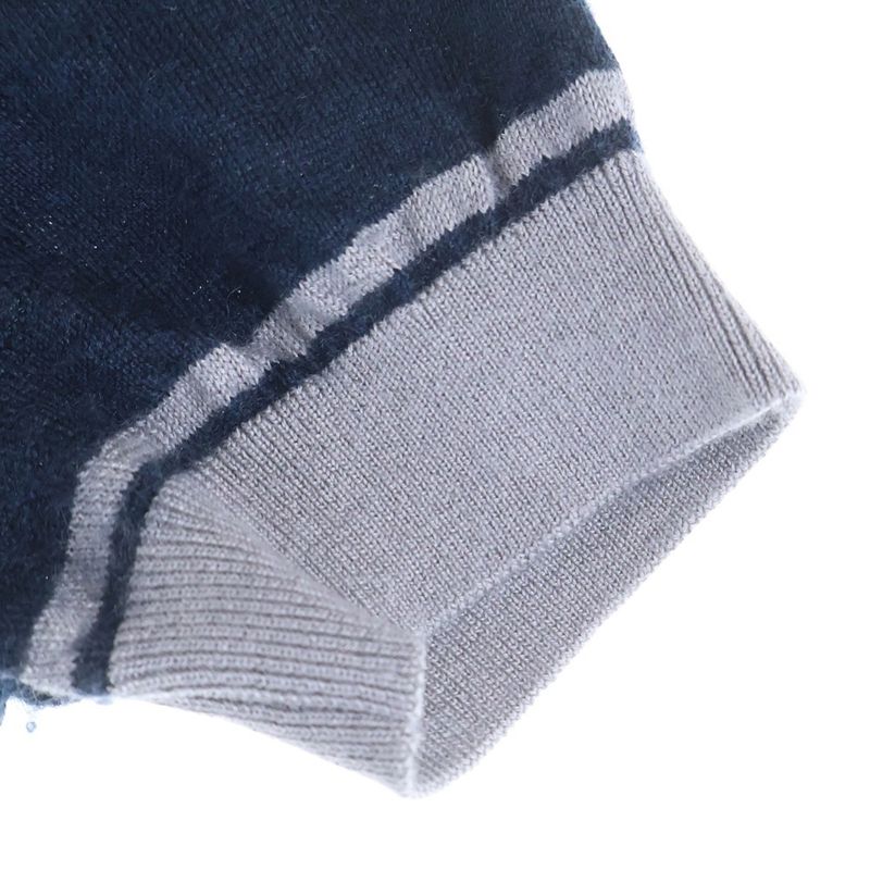 Hermes Miyanobu Harness Crew Neck Short Sleeve Knit Cashmere Navy