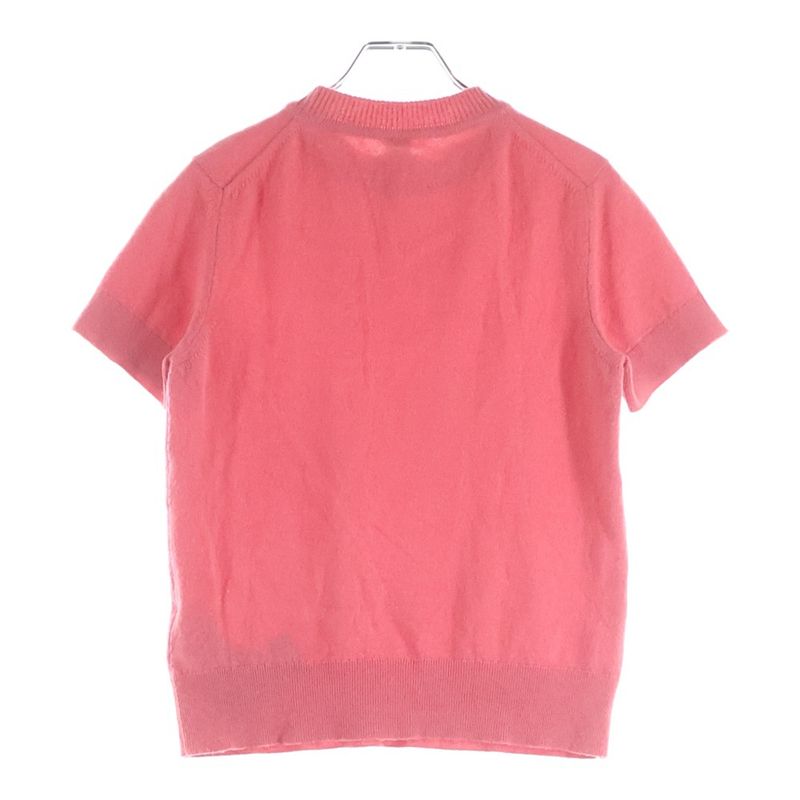 Hermes Crew Neck Short Sleeve Knit Cashmere Pink