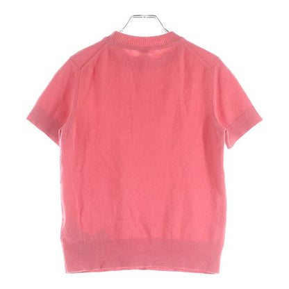 Hermes Crew Neck Short Sleeve Knit Cashmere Pink