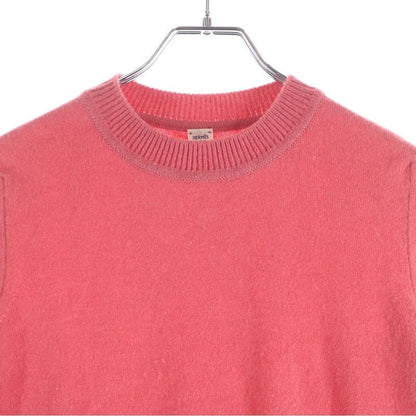 Hermes Crew Neck Short Sleeve Knit Cashmere Pink
