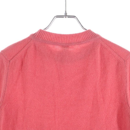 Hermes Crew Neck Short Sleeve Knit Cashmere Pink