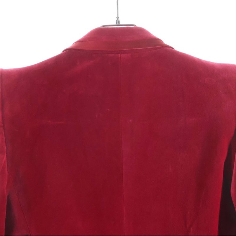 Gucci Velvet Peak Lapel Single Jacket Red 38