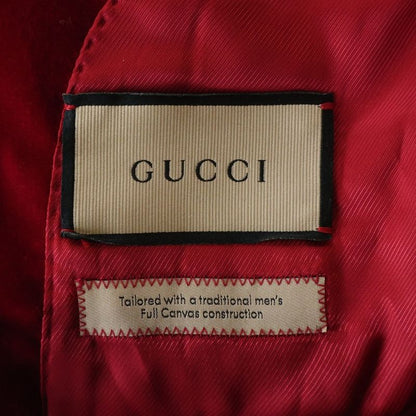 Gucci Velvet Peak Lapel Single Jacket Red 38