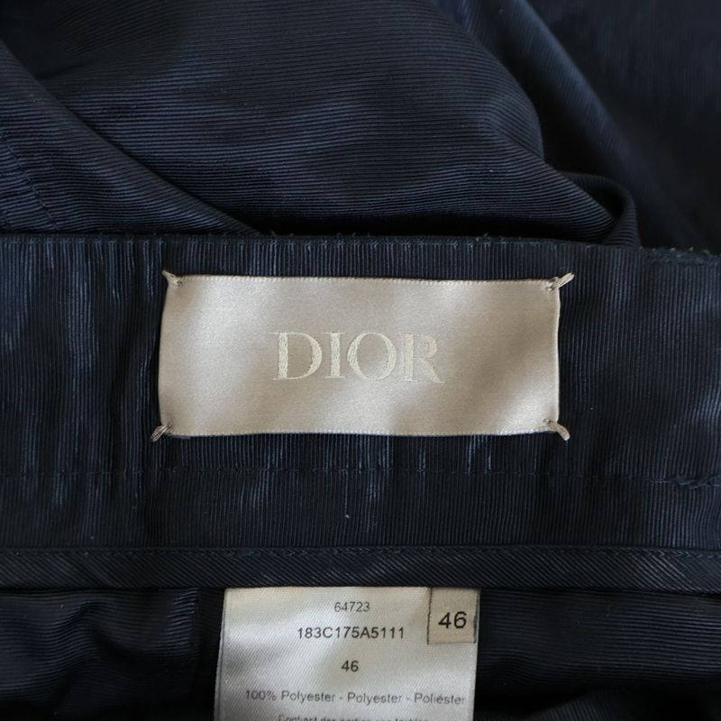 Dior Homme Satin Zip Cargo Pants Navy