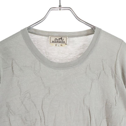 Hermes Horse Pattern Long Sleeve Knit Gray