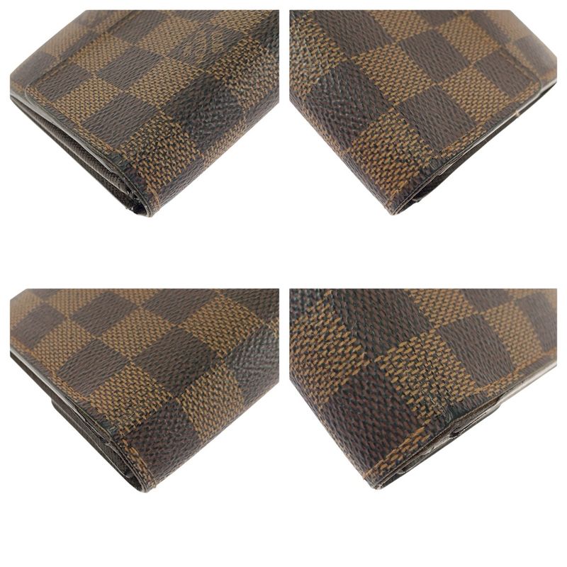 Louis Vuitton Damier Ebene Portefeuille Sarah Brown Gold