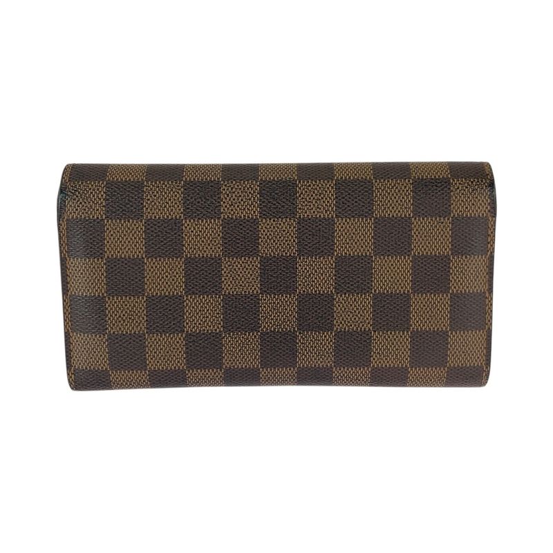 Louis Vuitton Damier Ebene Portefeuille Sarah Brown Gold