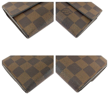 Louis Vuitton Damier Ebene Portefeuille Sarah Brown Gold