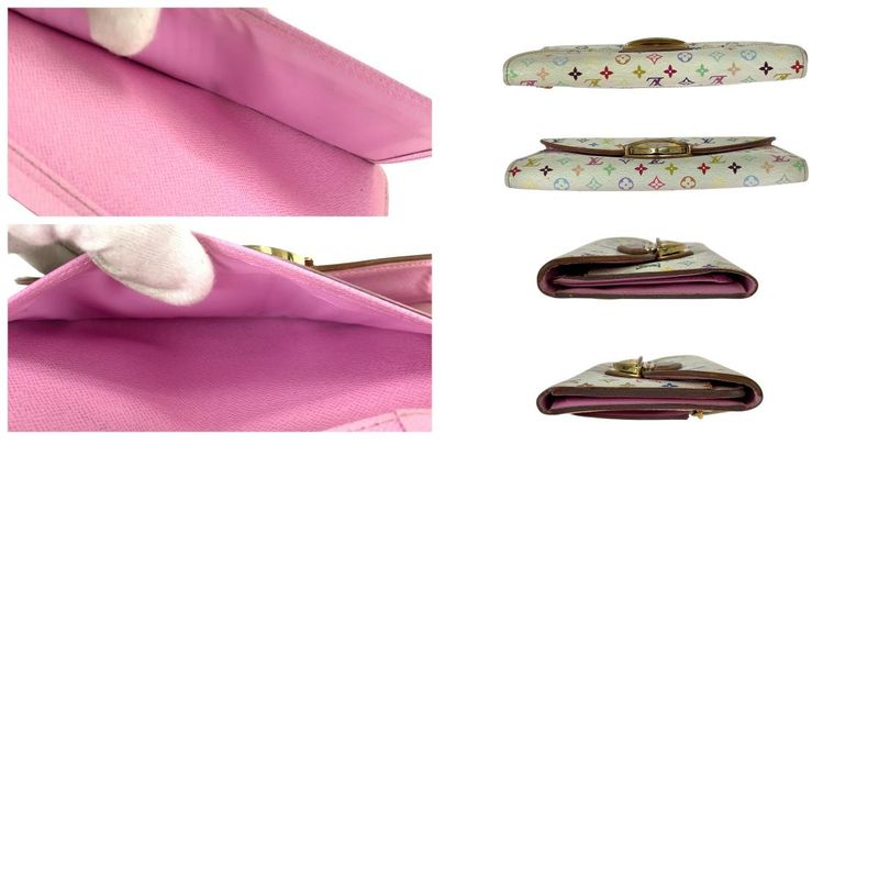 Louis Vuitton Monogram Multicolor Portefeuille Eugenie White Gold