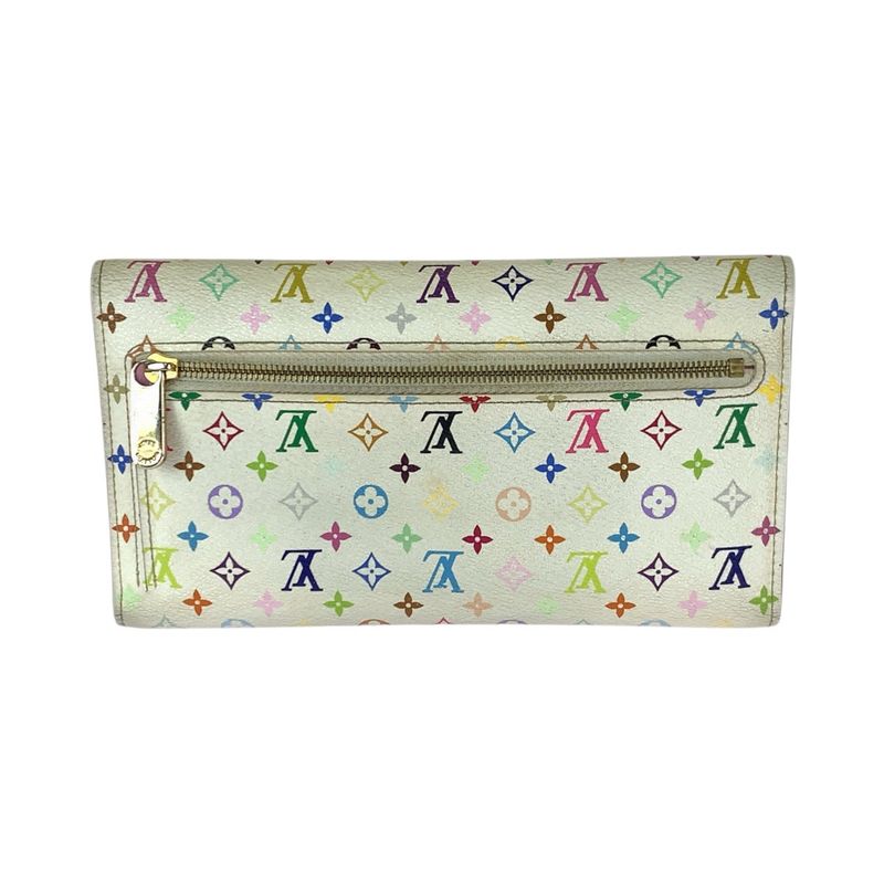 Louis Vuitton Monogram Multicolor Portefeuille Eugenie White Gold