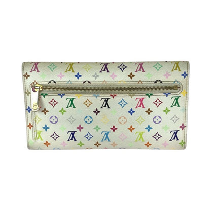 Louis Vuitton Monogram Multicolor Portefeuille Eugenie White Gold