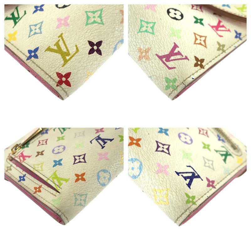 Louis Vuitton Monogram Multicolor Portefeuille Eugenie White Gold