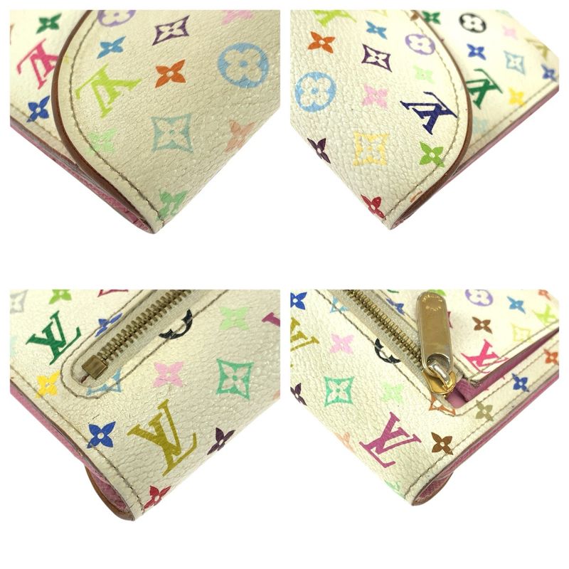 Louis Vuitton Monogram Multicolor Portefeuille Eugenie White Gold