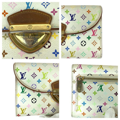 Louis Vuitton Monogram Multicolor Portefeuille Eugenie White Gold