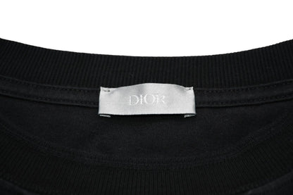 Dior Jardin Short Sleeve T-Shirt Logo Embroidery Cotton Black Turquoise Blue XXL — view 8