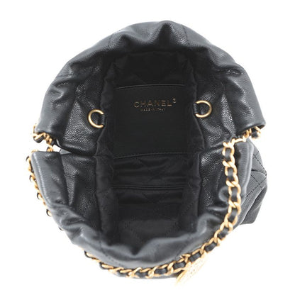 Chanel Handbag 22 Mini CC Logo Caviar Leather 2-Way